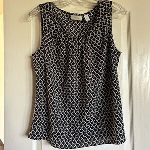 Chico’s puzzle Gloria sleeveless black tank top size Medium